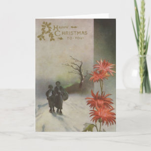 Altes Weihnachtskarte   Frohe Weihnachten wünsche 