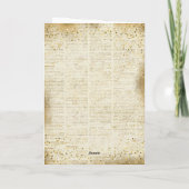 Altes Weihnachtskranz mit Schleife Karte (Rückseite)