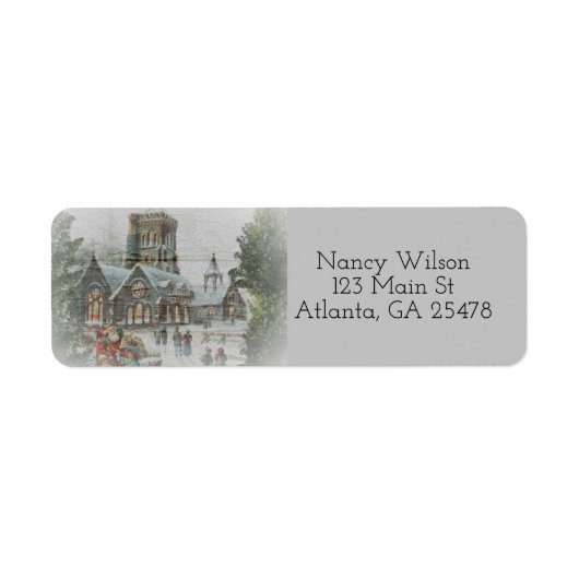 Altes Weihnachtsmann-Label (Vorne)