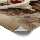 Altes Weihnachtsmann-Plakat Poster (Ecke)