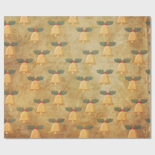 Altes Weihnachtsmuster mit Glocken Geschenkpapier