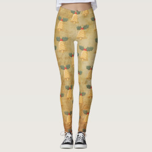 Altes Weihnachtsmuster mit Glocken Leggings