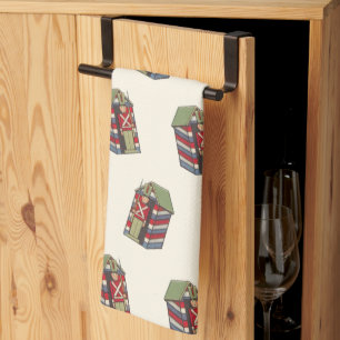 Altes Weihnachtsmuster, Nussknacker-Spielzeugsolda Geschirrtuch