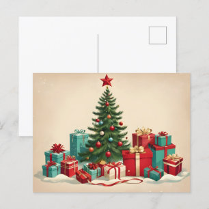 Altes Weihnachtsplakat Postkarte