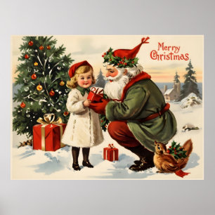 Altes Weihnachtsposter Poster