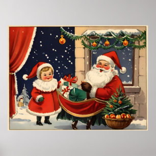 Altes Weihnachtsposter Poster