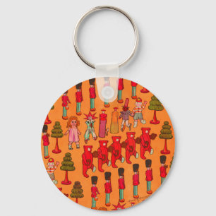 Altes Weihnachtsspielzeug Kinder spielen Schlüsselanhänger