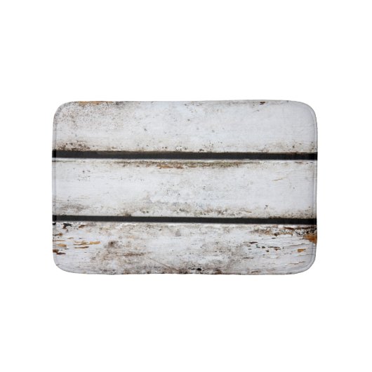 Altes weißes Holz Badematte (Vorderseite)