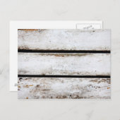 Altes weißes Holz Postkarte (Vorne/Hinten)