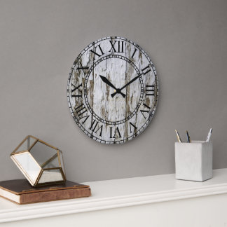 Altes Weißwaschholz Große Wanduhr