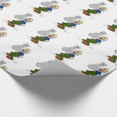 Altes Wellen von Bart Wrapping Paper Geschenkpapier (Ecke)