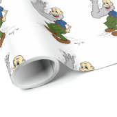 Altes Wellen von Bart Wrapping Paper Geschenkpapier (Rolleneckpunkt)