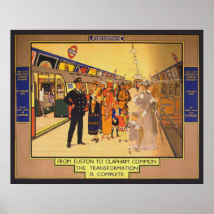 Altes Werbeplakat für die London Underground Poster
