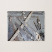 Altes Werkzeug-Foto-Puzzlespiel mit Geschenkboxen Puzzle (Horizontal)