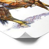 Altes West Arizona Pferd & Cowboy Art Plakat druck (Ecke)