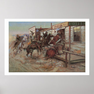 Altes Westen In Ohne Klopfen Kunst Druck Poster