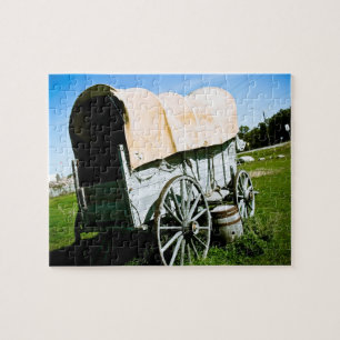 Altes Westpuzzlespiel des planwagen-02 Puzzle