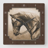 Altes Westquartier Quadratische Wanduhr (Vorderseite)