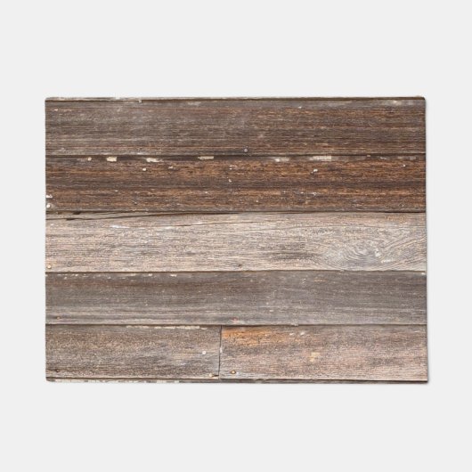 Altes Wetterholz Außenwand eines Bauernhauses Fußmatte (Vorderseite)