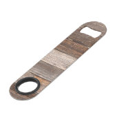 Altes Wetterholz Außenwand eines Bauernhauses Speed Flaschenöffner (Rückseite Schrägansicht)