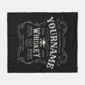 Altes Whiskey-Etikett Personalisierte Vintage Liqu Fleecedecke (Vorderseite (Horizontal))