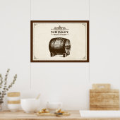 Altes Whiskeyfass-Plakat Poster (Küche)