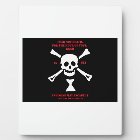 Altes Wikingergebet...Angst nicht Tod Fotoplatte (Vorderseite)