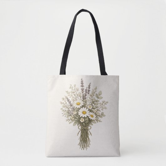 Altes Wildblumenbouquet Tasche (Vorderseite)