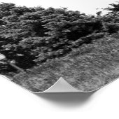 Altes Windmill Schwarz-weiße Fotografie Bauernhof  Poster (Ecke)