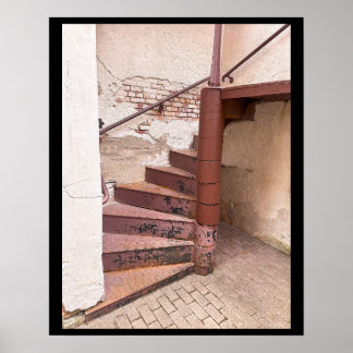 Altes Windtreppe Foto Poster