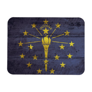 Altes Wood Indiana Flag Magnet