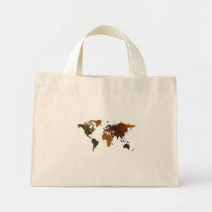 Altes World Map Designer-Geschenk Mini Stoffbeutel