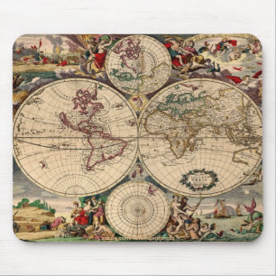 Altes World Map Designer-Geschenk Mousepad