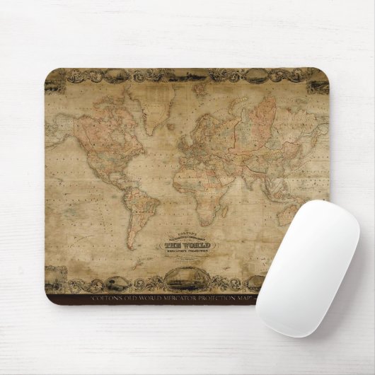 Altes World Map Designer-Geschenk Mousepad (Mit Mouse)