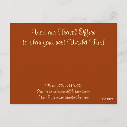 Altes World Map Designer-Geschenk Postkarte (Rückseite)