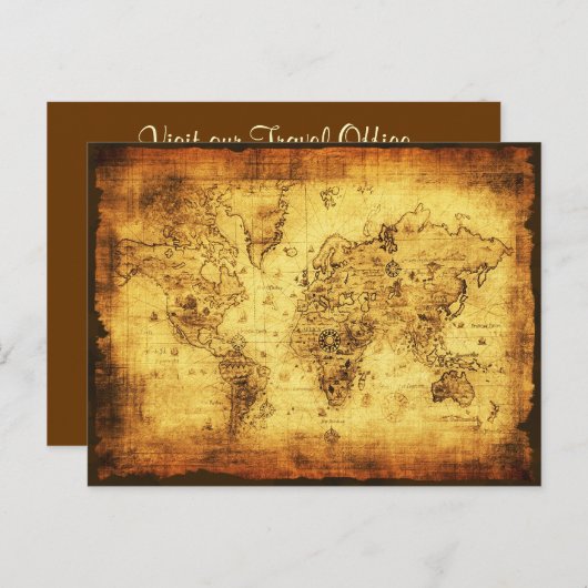 Altes World Map Designer-Geschenk Postkarte (Vorne/Hinten)