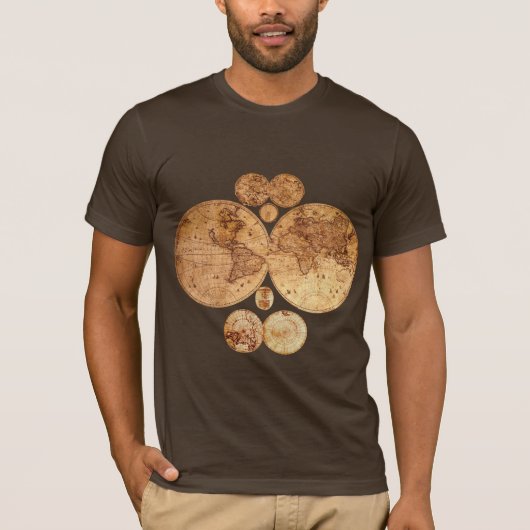 Altes World Map Designer-Geschenk T-Shirt (Vorderseite)