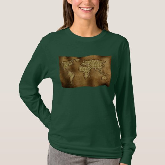 Altes World Map Designer-Geschenk T-Shirt (Vorderseite)