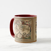 Altes World Map Designer-Geschenk Tasse (Vorderseite Links)