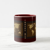 Altes World Map Designer-Geschenk Zweifarbige Tasse (Mittel)