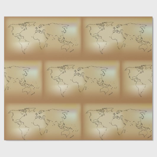 Altes World Map Wrapper Geschenkpapier (Flach)