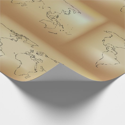 Altes World Map Wrapper Geschenkpapier (Ecke)