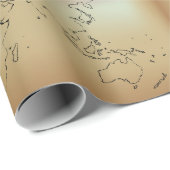 Altes World Map Wrapper Geschenkpapier (Rolleneckpunkt)