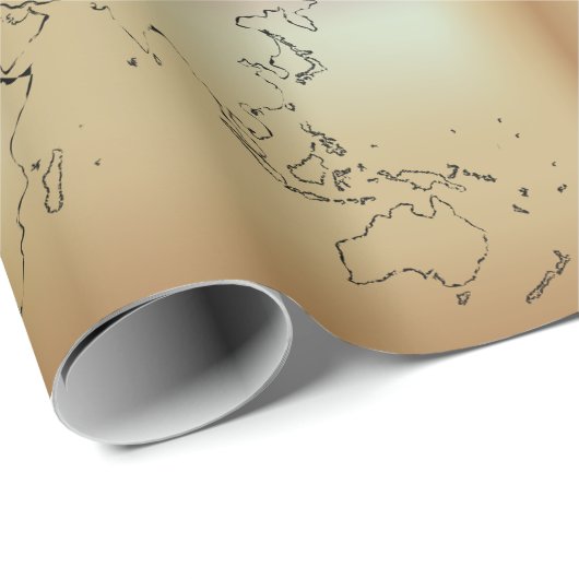 Altes World Map Wrapper Geschenkpapier (Rolleneckpunkt)