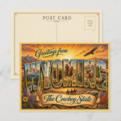 Altes Wyoming Gruß Von Postkarte (Vorne/Hinten)