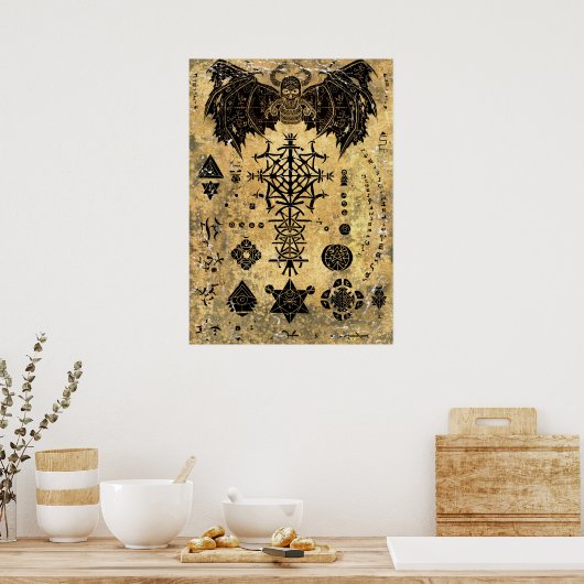 Altes Zauberbuch Poster (Küche)