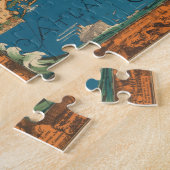 Altes Zeit-Long Island-Karten-Puzzlespiel Puzzle (Seite)