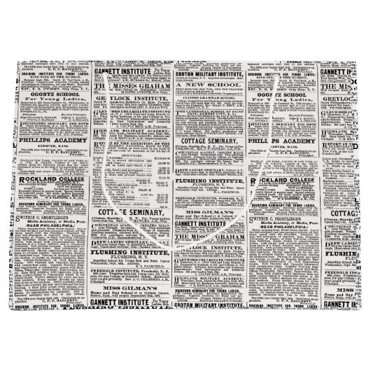 Altes Zeitungsdesign Große Geschenktüte (Vorderseite)