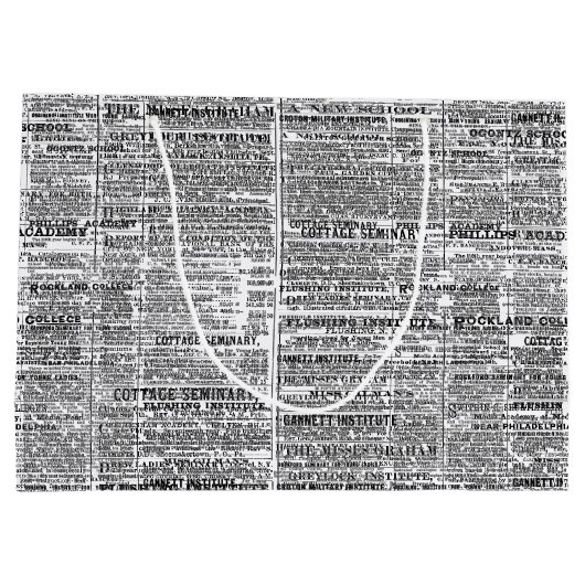 Altes Zeitungsdesign Große Geschenktüte (Rückseite)