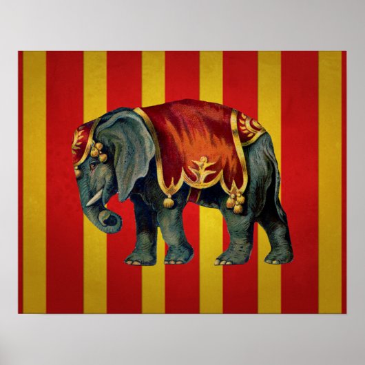 altes Zirkuselefant-Plakat Poster (Vorne)